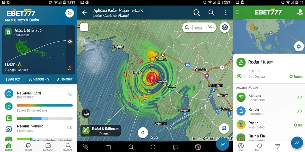 Tampilan antarmuka EBET777 yang menunjukkan radar hujan secara real-time.