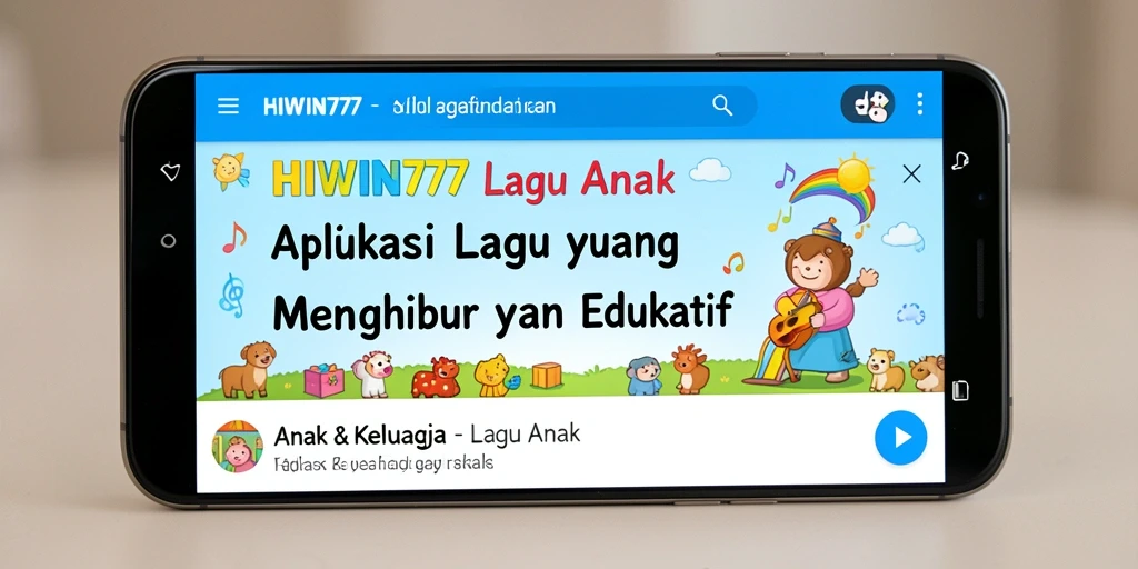 Tampilan antarmuka HIWIN777 yang ceria dan interaktif untuk lagu anak.