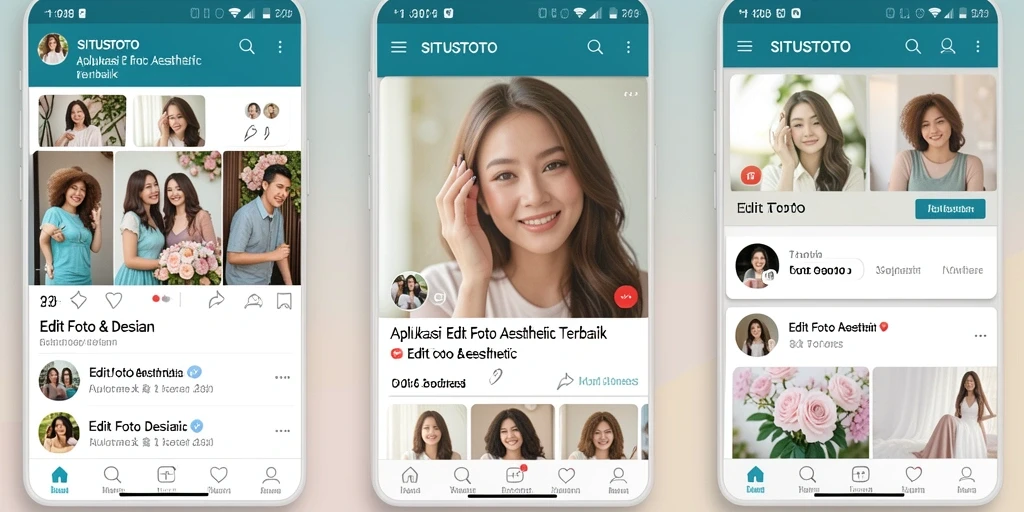 Tampilan antarmuka aplikasi SITUSTOTO untuk Edit Foto Aesthetic yang menarik.
