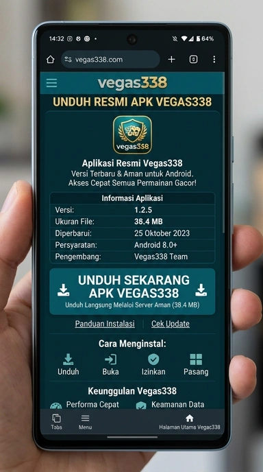 Tampilan halaman APK vegas338
